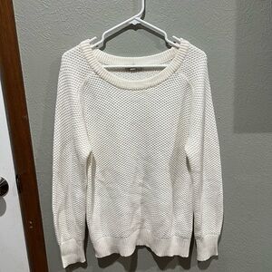 Esprit Women's Off-White Scoop Neck Sweater Perfect EUC Cotton Blend